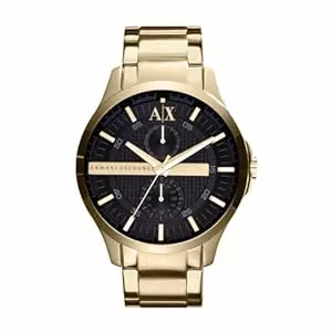 Armani Exchange Uhren Armani Exchange Watch for Men, Quarz-Multifunktionswerk und 44mm Gehäusegröße mit Edelstahlarmband