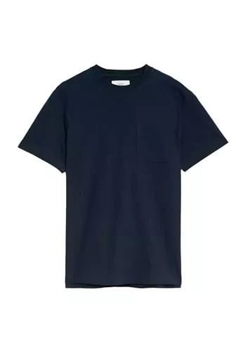 Marks &amp; Spencer T-Shirts Marks &amp; Spencer Herren T-Shirt aus Reiner Baumwolle mit Tasche – Mittelschwer – Relaxed Fit