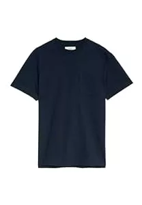 Marks &amp; Spencer T-Shirts Marks &amp; Spencer Herren T-Shirt aus Reiner Baumwolle mit Tasche – Mittelschwer – Relaxed Fit