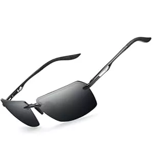 Bircenpro Sonnenbrillen & Zubehör Bircenpro Klassisch Polarisiert Sonnenbrille für Herren: UV400 Schutz Sonnenbrillen Retro Ultraleicht Rahmenlos Brille für Fahren Angeln