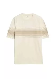 Marks &amp; Spencer  Marks &amp; Spencer Herren T-Shirt aus Reiner Baumwolle mit Bruststreifen – Rundhalsausschnitt – Regular Fit – Mit Stretch – Atmungsaktiv