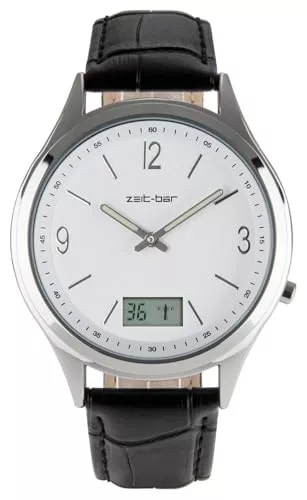 Zeit-Bar Uhren Zeit-Bar Funk-Armbanduhr Herren, mit Datums- und Sekundenanzeige