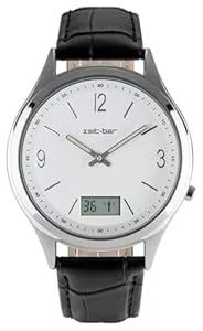 Zeit-Bar  Zeit-Bar Funk-Armbanduhr Herren, mit Datums- und Sekundenanzeige