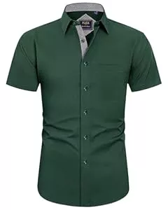 J.VER Hemden J.VER Herren Hemd Kurzarm Freizeithemd mit Tasche Regular fit Businesshemd Bügelleichte Oberteile Männer Modern