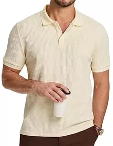 JMIERR Poloshirts JMIERR Herren Poloshirt Kurzarm Casual Sommer Polohemd Herren mit Struktur Regular Fit Business Golf Polo Tshirt Einfarbig Sport Shirts für Männer