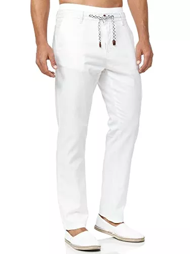 Indicode Hosen Indicode Herren Veneto Stoffhose aus Leinen &amp; Baumwolle | Leinenhose Freizeithose Männer