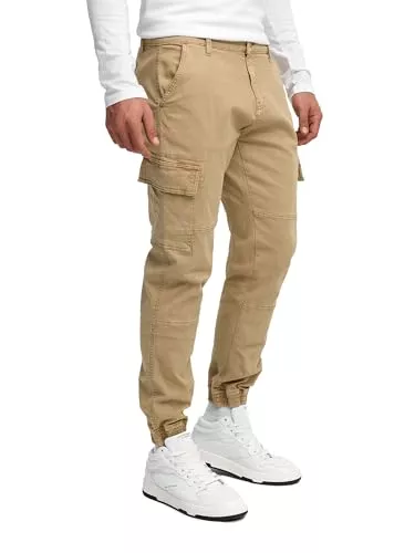 Indicode Hosen Indicode Herren August Cargohose aus Baumwolle mit 6 Taschen | Cargo Chino Hose f. Männer