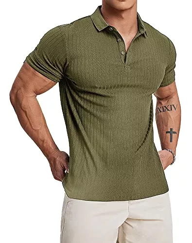 Muscle Cmdr Poloshirts Muscle Cmdr Poloshirt Herren Langarm Baumwolle T Shirts Männer Hemd T-Shirt Slim Fit Golf Sports