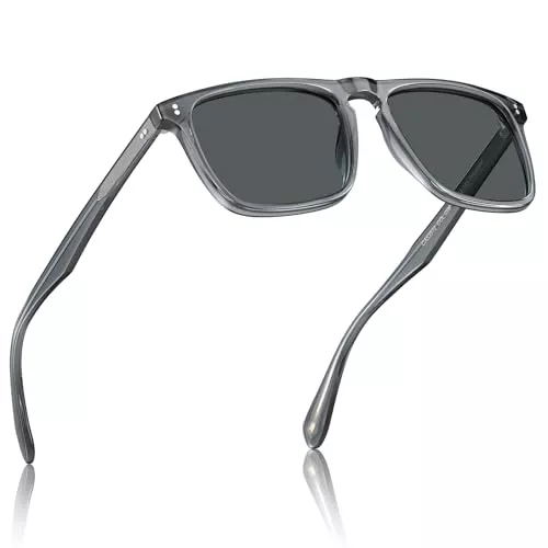 CARFIA Sonnenbrillen & Zubehör CARFIA Retro Polarisierte Sonnenbrille Herren UV 400 Schutz Rechteckig Acetatrahmen Modisches Markendesign CA53572
