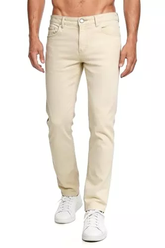 GINGTTO Hosen GINGTTO Jeans Herren Stretch Slim Tapered Sommer Leicht Lightweight Jeanshose Denim