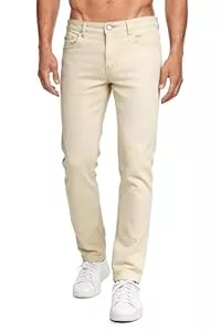 GINGTTO Hosen GINGTTO Jeans Herren Stretch Slim Tapered Sommer Leicht Lightweight Jeanshose Denim