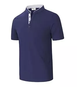 KTWOLEN Poloshirts KTWOLEN Henley T-Shirt Herren Kurzarm Baumwolle Basic Shirt mit 4 Knopfleiste Slim Fit Kontrastfarbenes Sommerhemd