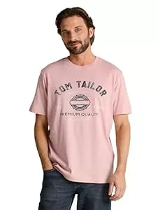 TOM TAILOR T-Shirts TOM TAILOR Herren T-Shirt aus Baumwolle mit Logo-Print