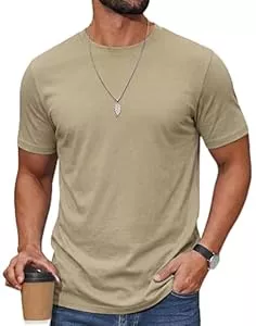 UrbnHerr Shirts & Tops UrbnHerr T-Shirt Herren Basic Rundhalsausschnitt - 200 g/m² Premium Baumwollmischung - Regular Fit Kurzarmshirt Einfarbig für Alltag &amp; Freizeit