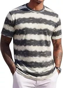 JEEGAL T-Shirts JEEGAL Herren T-Shirt Rundhals, 95% Baumwolle 5% Elasthan, Regular Fit Kurzarm Shirt mit Print, bequemes Männer Basic Shirt für Alltag Freizeit Sommer