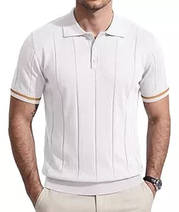 Elainone Poloshirts Elainone Poloshirt Herren Kurzarm Strick Polo Shirts Männer Polohemd Golf Shirt mit Knopf