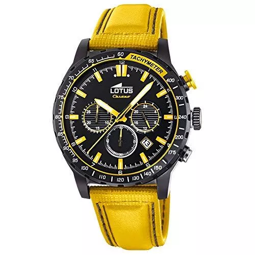 Lotus Uhren Lotus Herren Chronograph Quarz Uhr mit Leder Armband