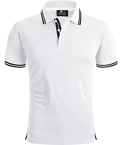 geeksport Poloshirts geeksport Herren Poloshirt Kurzarm Tennis Regular Fit Shirt Sport Schnelltrocknend Atmungsaktiv Polohemd Sommer Outdoor Golf T-Shirt