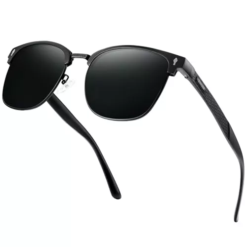 Bircenpro Sonnenbrillen & Zubehör Bircenpro Klassisch Polarisiert Sonnenbrille für Herren: UV400 Schutz Sonnenbrillen Retro Halbrahmen Brille für Fahren Angeln Reisen