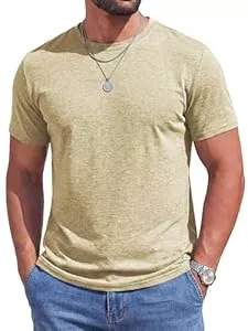 Runcati T-Shirts Runcati Herren T-Shirt Kurzarm Rundhals Oberteil Männer Sommer Regular Fit Sportshirt Leicht Gym Trainingsshirt Basic Einfarbig Business Shirts