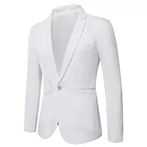 Generisch Blazer Generisch Sakko Herren Sportlich Regular Fit Blazer Business Anzugjacke Einfarbig 2 Knöpfe Freizeit Anzug Modern Jackett Herren Sakkos für Männer Business Casual
