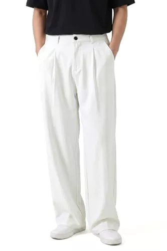 Heyfanee Hosen Heyfanee Herren Chino Hose Loose Fit Leichte Freizeithose für Männer Sommer Strand Hose Mit Taschen