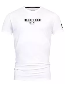 Indicode T-Shirts Indicode Herren INVegas T-Shirt mit Rundhals-Ausschnitt aus Baumwolle | Herrenshirt Sommershirt Männer