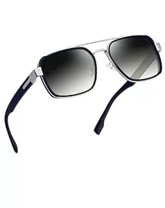 Joopin Sonnenbrillen & Zubehör Joopin Quadratische Sonnenbrille Herren Polarisiert Retro 90er Rechteckige Sonnenbrille Klassische Polarized UV400 Sunglasses Men Woman für Alltag Reise Autofahren
