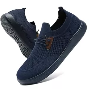 CAIQDM  CAIQDM Bequeme nackte Slip-On-Loafer für Herren hautfreundliche rutschfeste Innensohlen Walking-Freizeitschuhe Retro-Mode leichte und atmungsaktive Outdoor-Fitness-Joggingschuhe