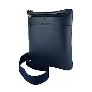 CM Conte Massimo Taschen & Rucksäcke Conte Massimo Herren Leder-Umhängetasche mit Verstellbarem Schultergurt, Mehrere Taschen, Echtleder