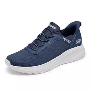 Skechers Sneaker & Sportschuhe Skechers Herren Hands-Free Slip-In Bobs Squad Chaos Daily Hype Sneaker, Navy Knit, 42 EU