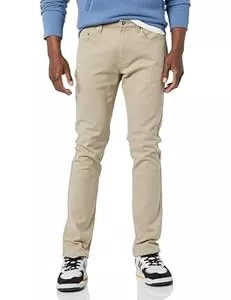 Amazon Essentials Hosen Amazon Essentials Herren Stretchjeans, Skinny-Passform - Auslauffarben, Helles Khakibraun, 32W / 33L