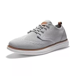 Bruno Marc Sneaker & Sportschuhe Bruno Marc Herren Anzugschuhe KnitFlex Craft Atmungsaktiv Gestrickter Stoff Schnürhalbschuhe Sommer Casual lässige Moderne Klassische Schuhe,Size 41,Grau 06,SBOX2406M