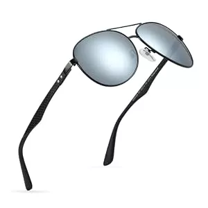 ZENOTTIC Sonnenbrillen & Zubehör ZENOTTIC Sonnenbrille Herren Damen Polarisiert Retro Pilotenbrille Kohlefaser Metall Rahmen UV400 Schutz Fahren Reisen Angeln Sport