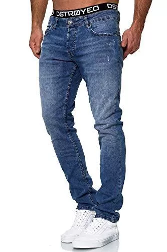 MERISH Jeans MERISH Jeans Herren Slim Fit Stretch Jeanshose Designer Hose Denim 9148-2100