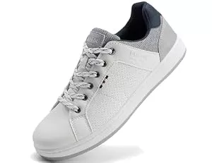 LANGDU Sneaker & Sportschuhe LANGDU Freizeitschuhe Herren Sneaker Schuhe Walkingschuhe Leichtgewicht Atmungsaktive Sportschuhe Größe41-46EU (Weiß 65,41EU)