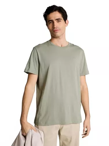 TOM TAILOR T-Shirts TOM TAILOR Herren Basic T-Shirt mit Stickerei