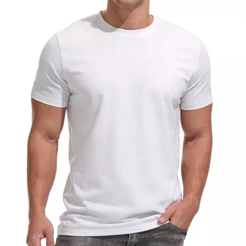 MRING T-Shirts MRING für Herren 95% Baumwolle Sommer Einfarbig Basic Top Männer Kurzarm T-Shirt