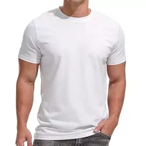 MRING T-Shirts MRING für Herren 95% Baumwolle Sommer Einfarbig Basic Top Männer Kurzarm T-Shirt