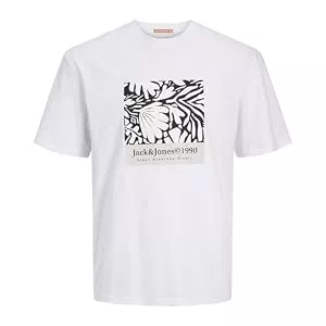 JACK &amp; JONES T-Shirts JACK &amp; JONES Herren Jormarbella AOP Branding Tee Ss Crew NEC T-Shirt