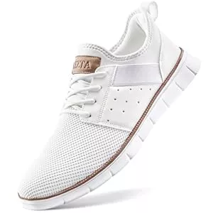 LEZTA Schnürhalbschuhe LEZTA Herren Business Slipper Schuhe Anzugschuhe Sneaker Oxfords Freizeitschuhe Walking Fitness Sport Turnschuhe Weiß 274