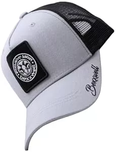 Bexxwell Hüte & Mützen Bexxwell Trucker Cap hellgrau/schwarz mit Logo-Patch (optimale Passform, Kappe, grau, Black, Truckercap, Logo, Cap, Unisex)