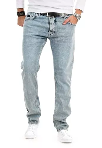 ALESSANDRO SALVARINI Hosen ALESSANDRO SALVARINI Designer Herren Jeans Hose Basic Jeanshose AS390-AS394