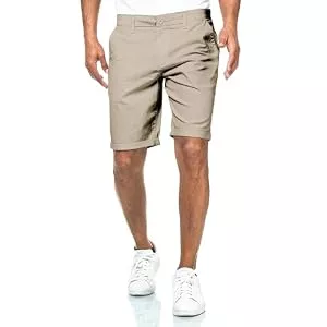 Smith &amp; Solo Shorts Smith &amp; Solo Kurze Hosen Herren - Chino Shorts Kurz Baumwolle, Bermuda Hose Sommer, Laufshorts Männer Sport Trainingshose (Khakibraun, 32)