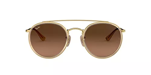 Ray-Ban Sonnenbrillen & Zubehör Ray-Ban Unisex-Erwachsene 0RB3647N Sonnenbrille, Gold (Gold), 51