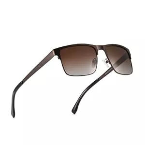 Ricafirla  Ricafirla Sonnenbrille Herren Polarisiert UV400 Schutz, Metall Gestell, Klassische Quadratische Form, Für Autofahren, Angeln, Golf