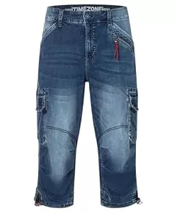 Timezone  Timezone Herren 3/4 Cargo Jeans Loose MILESTZ Short Mid Waist Loose Fit W30-W40