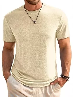 Runcati T-Shirts Runcati Herren T-Shirt Kurzarm Rundhals Sommer Oberteile | Regular Fit, Funktionsshirt, Unterhemd, Sport, Fitness, Einfarbig, Basic, Business