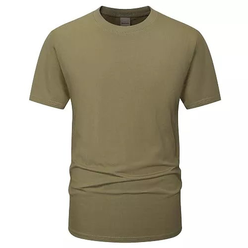 BasicNote T-Shirts Herren 100% Baumwolle 260g schweres T-Shirt | Extra weiches, Dickes &amp; vorgewaschenes T-Shirt | Einfarbig