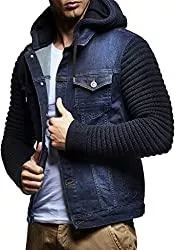 LEIF NELSON Jacken Leif Nelson Herren Strickjacke Jeansjacke Jacke Sweatjacke LN5240